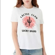 Lucky Brand Cactus Club Graphic Womens Tee Short Sleeve, Size Small