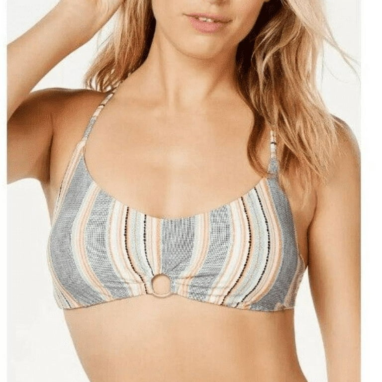 Lucky Brand Cali Casual Printed Bralette Bikini Top -L 
