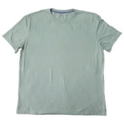 Lucky Brand Crewneck Ribbed Collar Side Slip Hem Short Sleeve Jersey Tee (Chinois Green, XL)