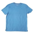 thumbnail image 1 of Lucky Brand Crewneck Ribbed Collar Side Slip Hem Short Sleeve Jersey Tee (Vallarta Blue, L), 1 of 2
