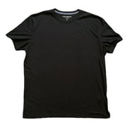 Lucky Brand Crewneck Ribbed Collar Side Slip Hem Short Sleeve Jersey Tee Jet Black, XS