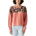 thumbnail image 1 of Lucky Brand Crochet Yoke Cotton Sweatshirt, 1 of 5