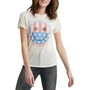 Lucky Brand Don't Worry Be Lucky Tee Marshmallow LG (US 10-12)