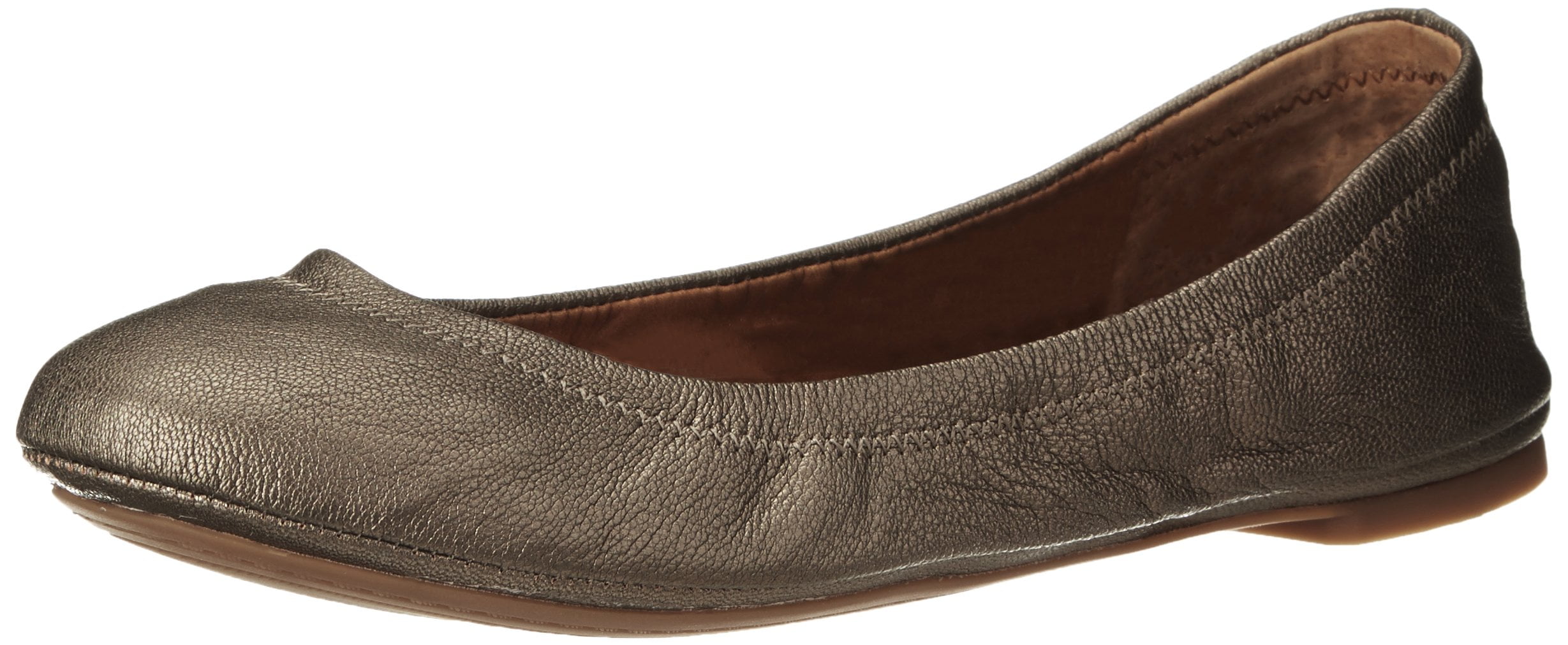 LUCKY BRAND Womens Blue Patterned Flexible Sole Ruched Padded Emmie Round Toe Slip On Ballet Flats M