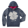 thumbnail image 1 of Lucky Brand Girls'  Full Zip Plush Lined Hoodie , Dark Blue, S (7/8), 1 of 2