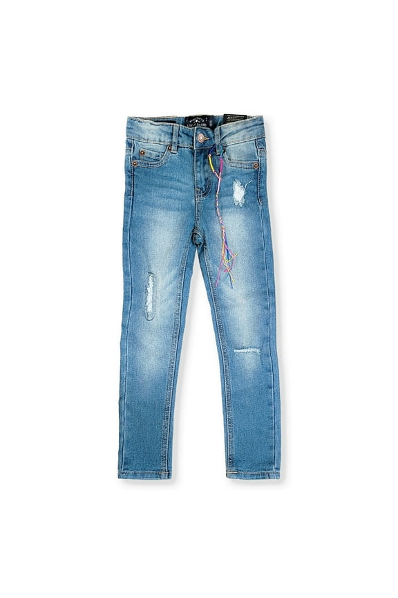 Girl's Zoe Skinny Stretch Ripped Denim Distressed Jeans