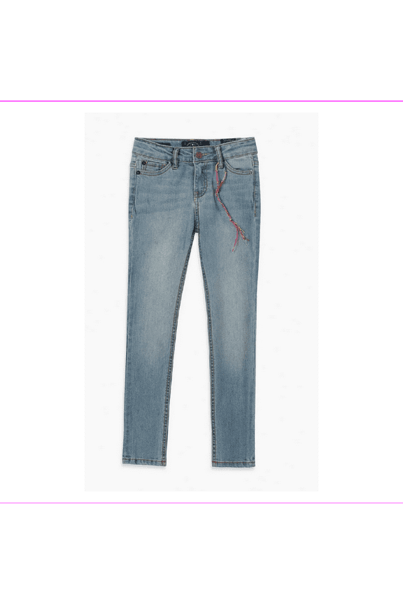 Girls 7-16 Youth Zoe 5-Pocket Skinny Fit Stretch Denim Jeans (Blue, 12)