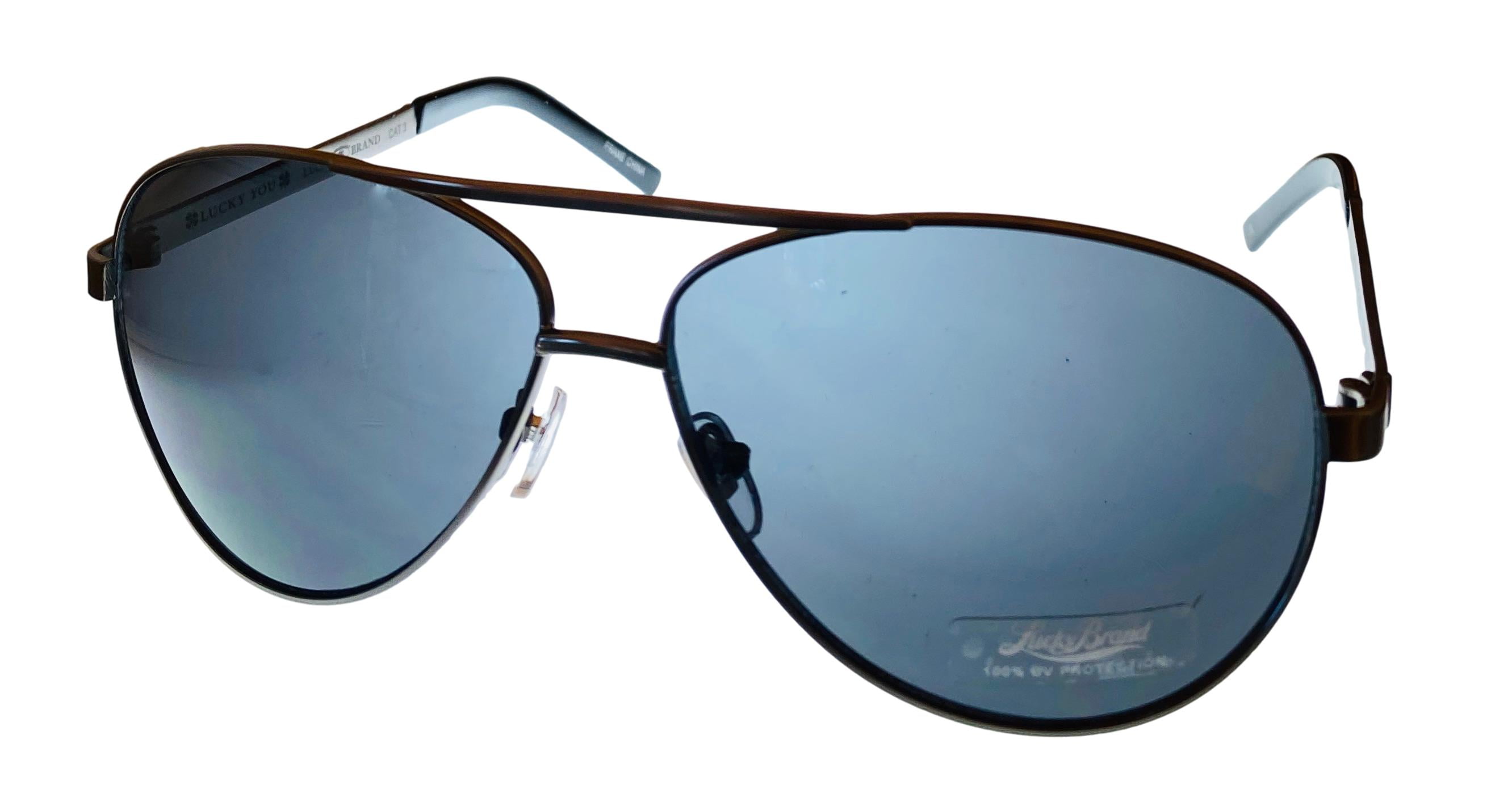 Lucky Brand Brandclub Lucky Brand Gunmetal Mens Metal Aviator Sunglass Smoke Lens Capitola