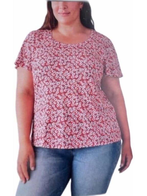 Ladies' Flutter Sleeve Top | Red Multi, Small