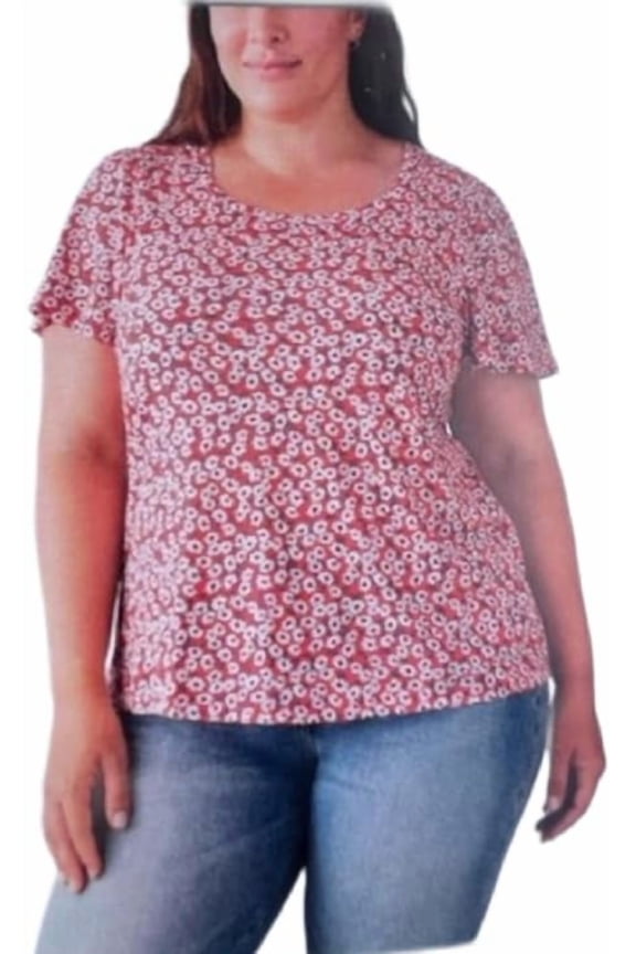 Ladies' Flutter Sleeve Top | Red Multi, Small