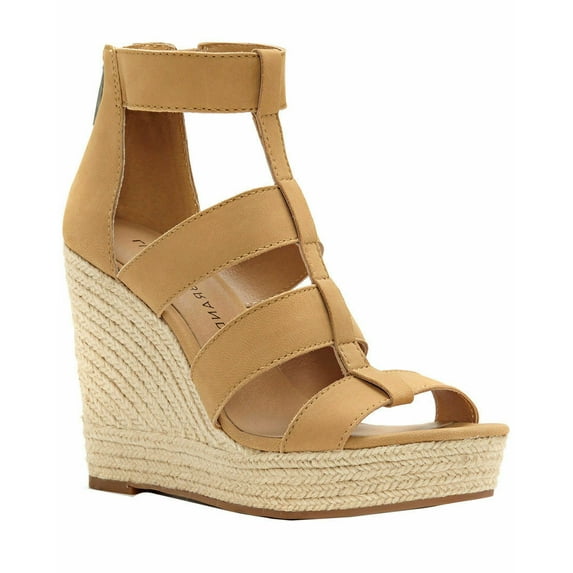 Lucky Brand Lateera Sesame Nude Nubuck Platform Wedge Espadrille Sandal (8)