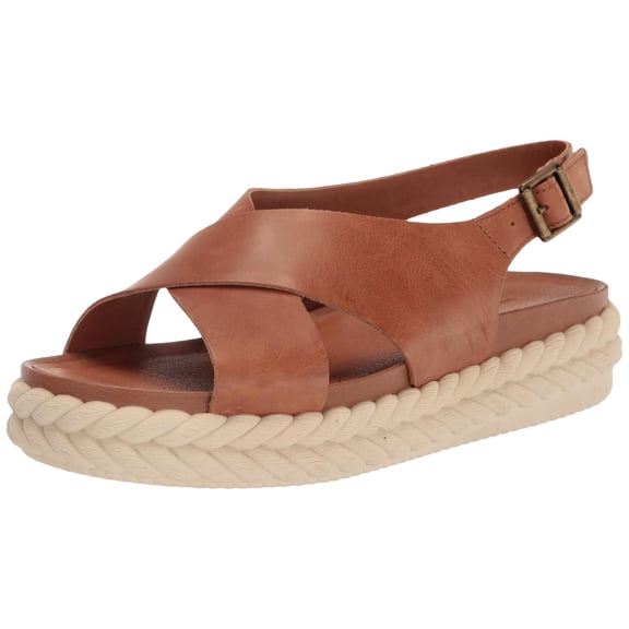 Lucky Brand Laythan Platform Wedge Sandal Latte  LK-LAYTHAN-260 Women's Size 5.5