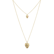 Lucky Brand Leaf Layered Necklace in Gold