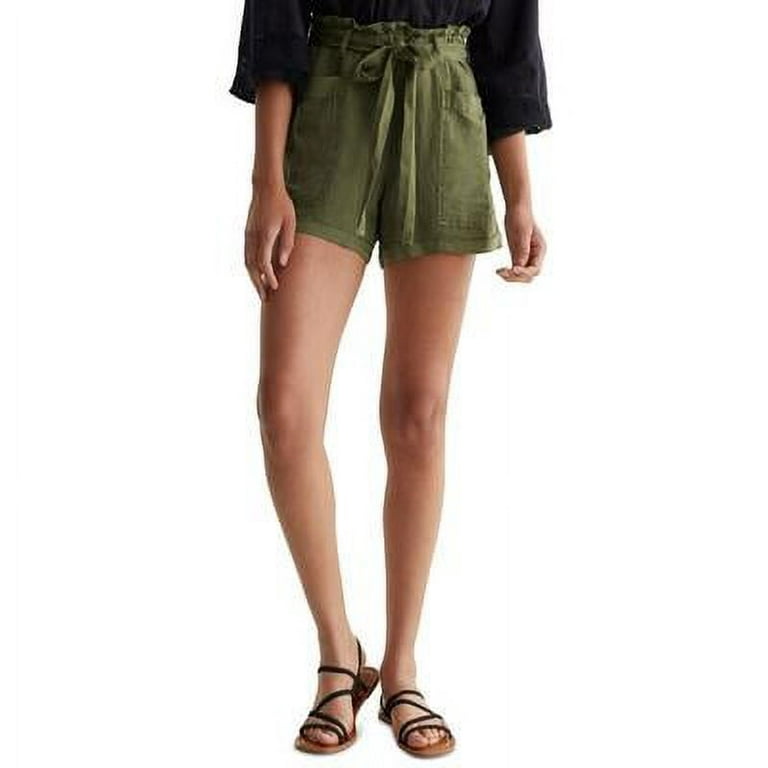Lucky Brand Linen Paperbag Waist Short - Women's Shorts Denim Jean Short in  Capulet Olive, Size XL