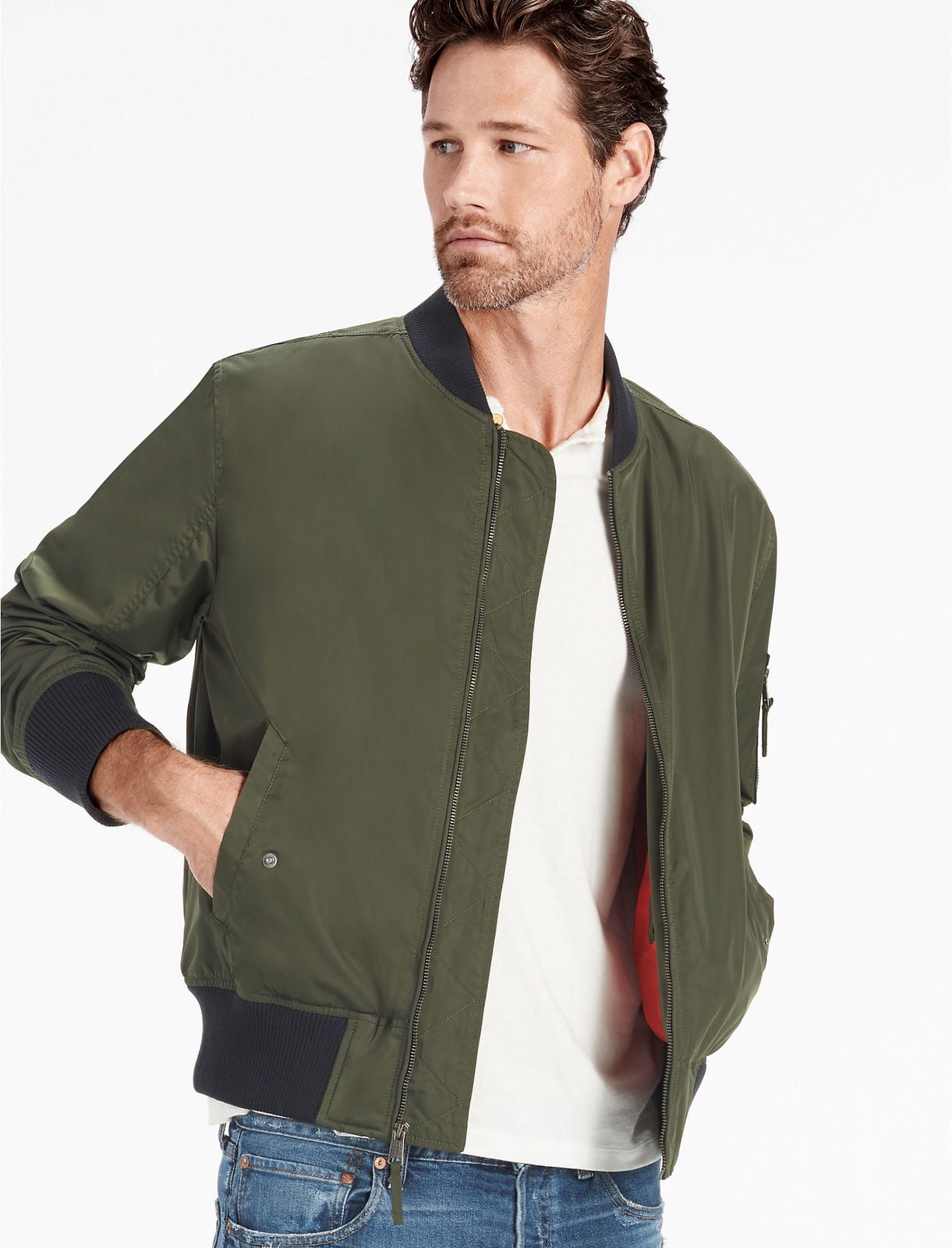 Lucky Brand Ma-1 Bomber Jacket for Men, XL - 378 Olive - Walmart.com