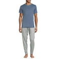 thumbnail image 1 of Lucky Brand Men’s 2-Piece Soft Cotton Blend PJ Tee and Pants Lounge Set-Blue / M, 1 of 6
