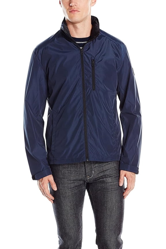 Men's Archer Lightweight Rain Jacket Windbreaker (Blue, XL)