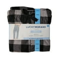 thumbnail image 1 of Lucky Brand Men's Cloud Soft Fleece Drawstring Waist Sleep Pant (Black Plaid, XXL), 1 of 1