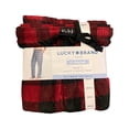 thumbnail image 1 of Lucky Brand Men's Cloud Soft Fleece Drawstring Waist Sleep Pant (Red Plaid, XL), 1 of 2