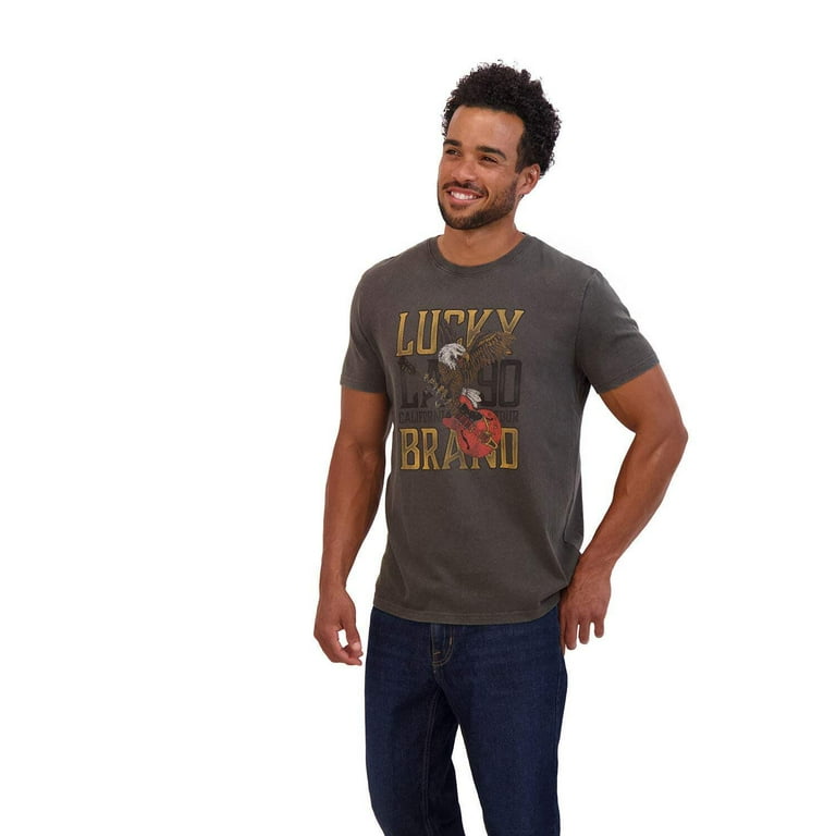 Lucky Brand Men's Graphic T-Shirt Black Large