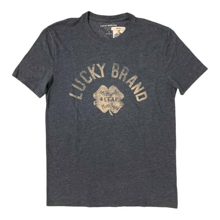 Lucky Brand Men's Lightweight Short Sleeve Graphic T-Shirt (American Navy,  L) 