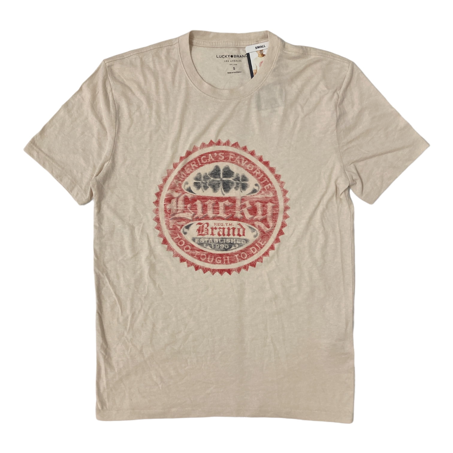 Tシャツ・カットソー MEDM Money Lucky tee short sleeve Logo Phantom unisexual Lucky Brand Men's Lightweight Short Sleeve Graphic T-Shirt