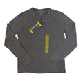thumbnail image 1 of Lucky Brand Men's Long Sleeve Triblend Notch Neck Henley (Faded Jet Black, XXL), 1 of 1