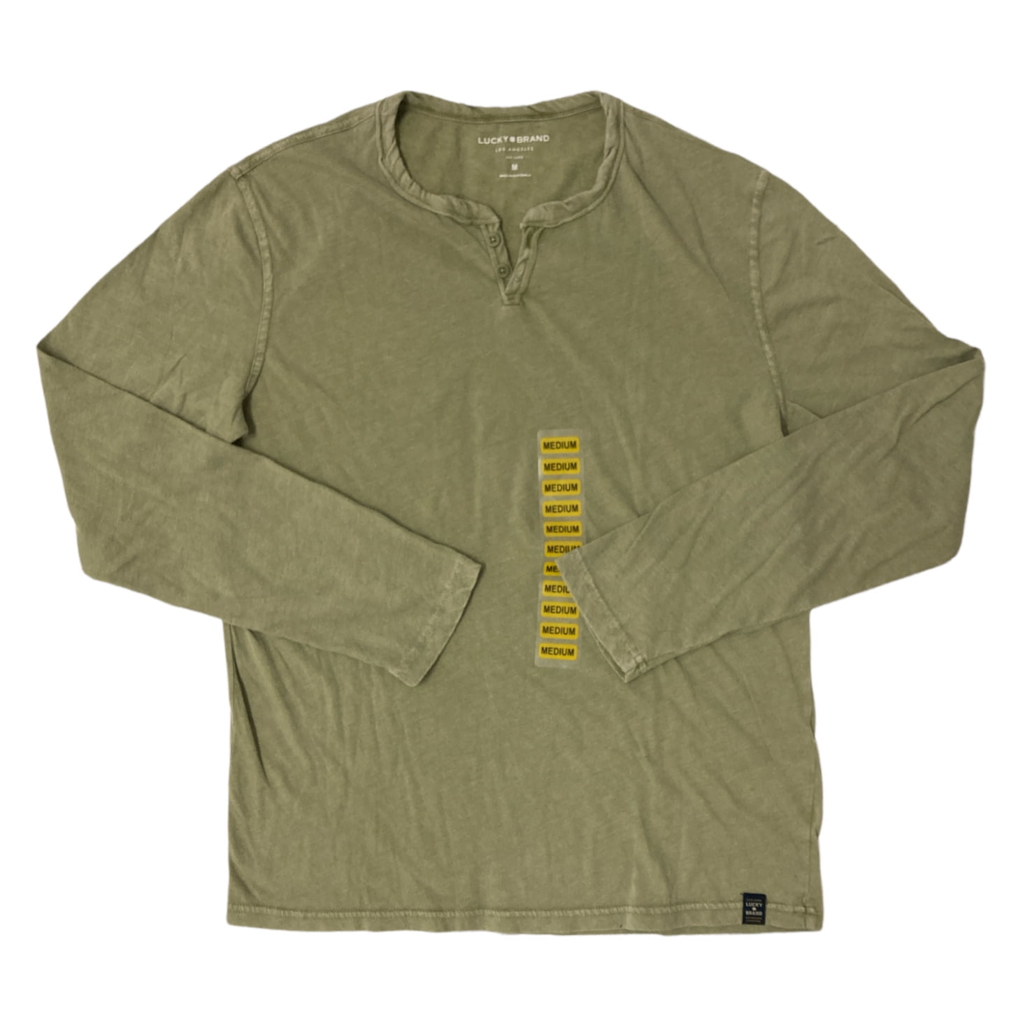 Lucky Brand Men's Long Sleeve Triblend Notch Neck Henley (Loden Green ...