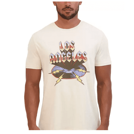Lucky Brand Men's Medium Cream Graphic T-Shirt