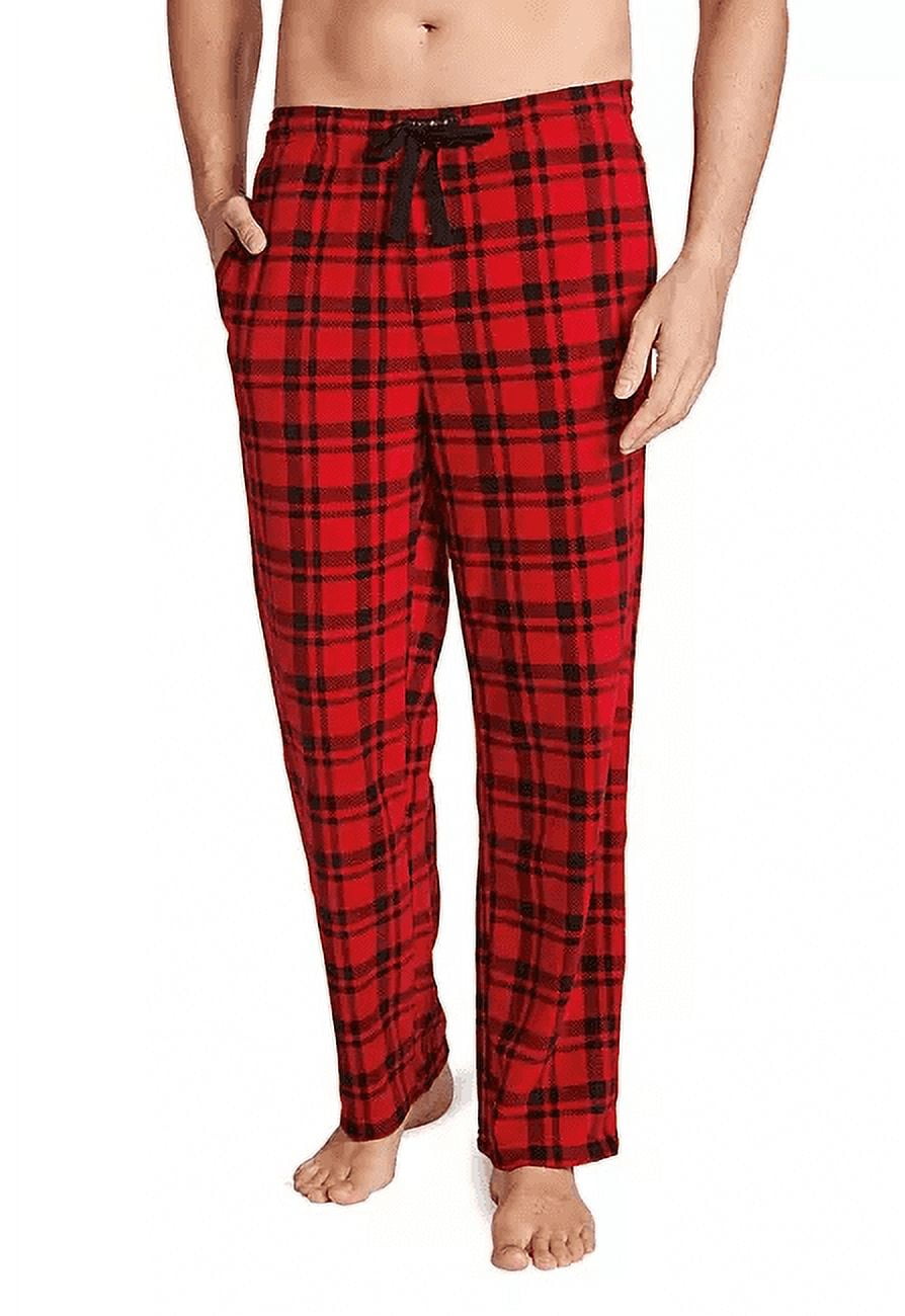 Lucky Brand Men's Sleep Fleece Pant (Chili Pepper, Large)