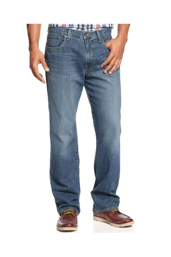 Mens 38X32 Relaxed Fit Straight Leg Jeans