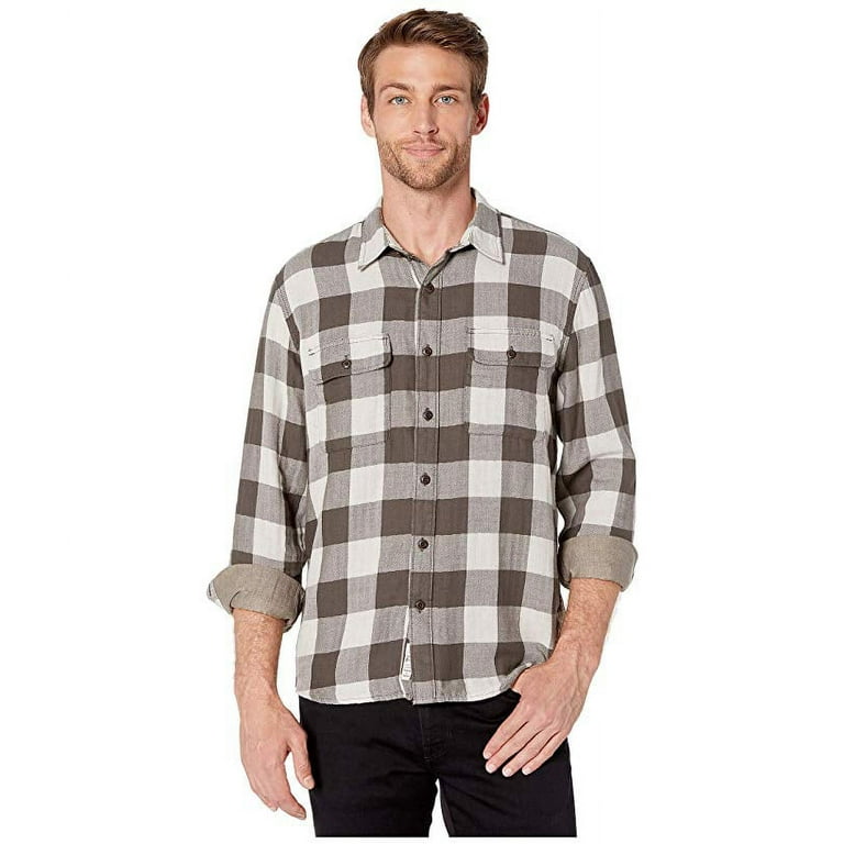 Lucky Brand Mens Buffalo Plaid Flannel Shirt, Size Medium: M