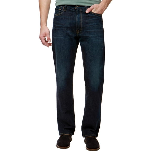 Lucky Brand Mens Mid-Rise Relaxed Fit Straight Leg Jeans Jean