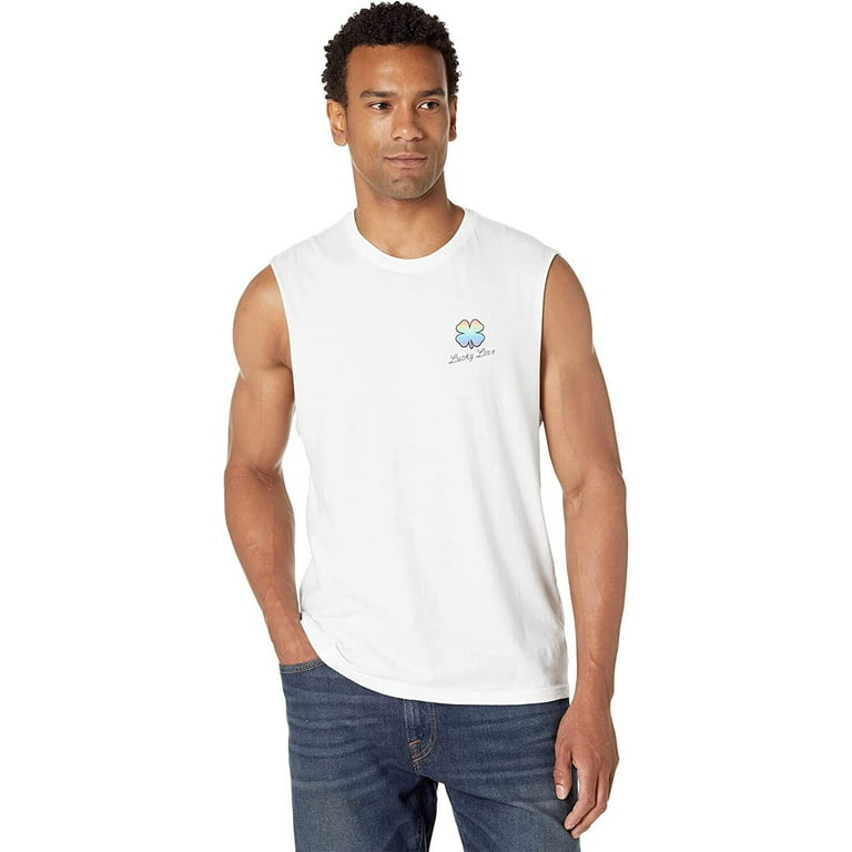 Lucky Brand Mens Muscle Tee tank top white Size L MSRP $40