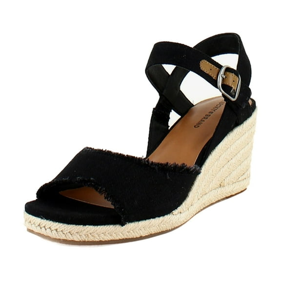 Lucky Brand Mindra Women's Sandals Black Denim Size 7.5 W