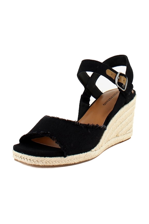 Mindra Women's Sandals Black Denim Size 7.5 W