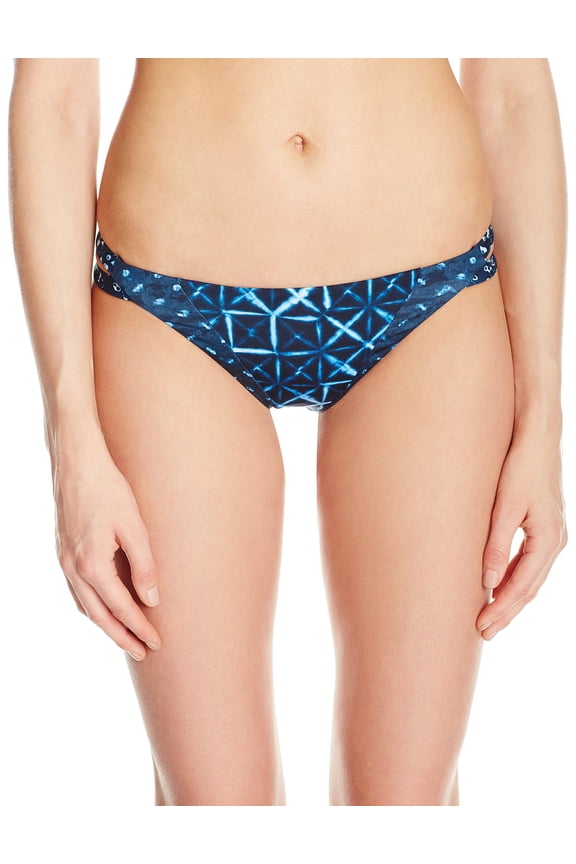 NEW Blue Size Small S Junior Shibori Rev Bikini Bottom