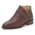 thumbnail image 1 of Lucky Brand Perrma Raisin Curved Topline Pinpoint Fashion Embellished Moto Boots (Raisin, 7.5), 1 of 4