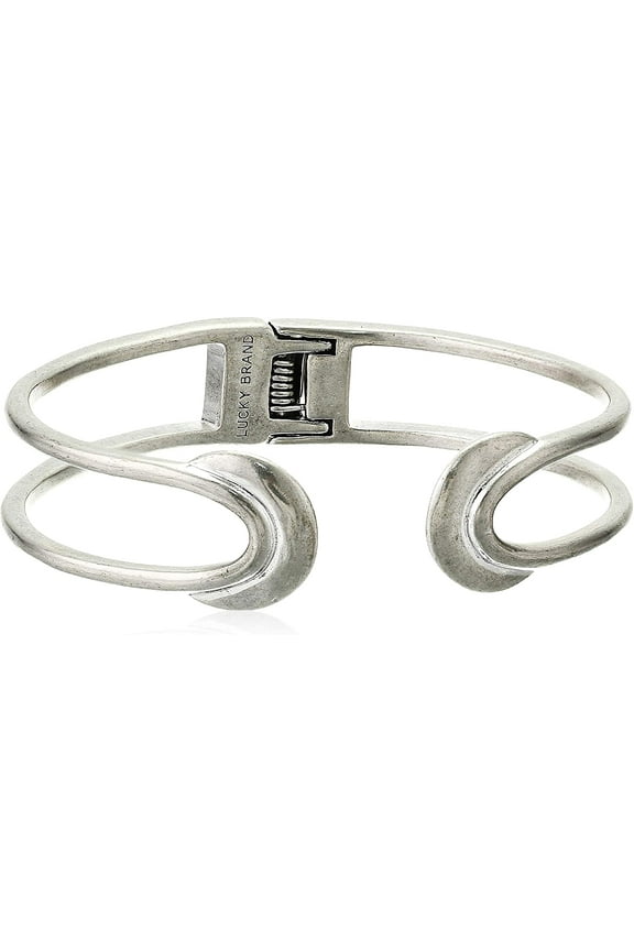 Silver-Tone Crescent Cuff Bracelet