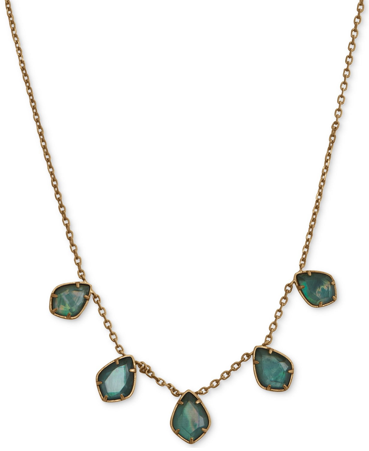 Lucky Brand Stone Collar Necklace, 17″ 2″ extender