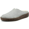 thumbnail image 1 of Lucky Brand Tamala 2 Light Grey Comfortable House Slippers Fur Lined Mule Scuff (Light Grey, 9.5), 1 of 9