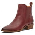thumbnail image 1 of Lucky Brand Tocito Almond Toe Andorra Tan Chelsea Pull On Leather Casual Booties (Andorra, 7.5), 1 of 5