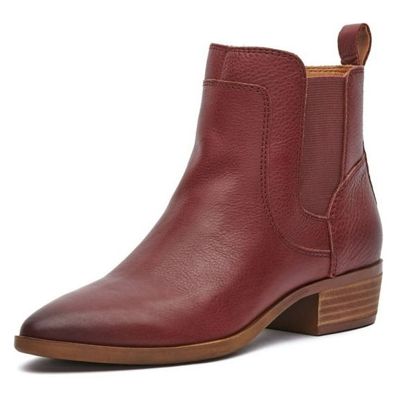 Lucky Brand Tocito Almond Toe Andorra Tan Chelsea Pull On Leather Casual Booties (Andorra, 7.5)
