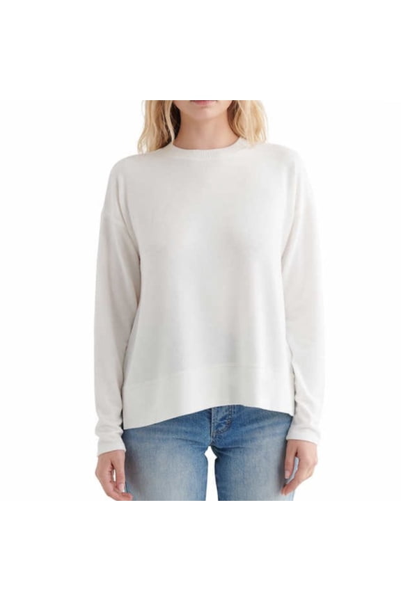 Ultra Soft Cloud Jersey Wrinkle Free Sweatshirt Top Size: S, Color: Marshmallow Guimauve