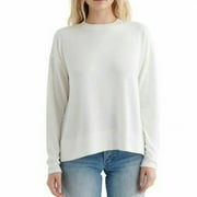Lucky Brand Ultra Soft Cloud Jersey Wrinkle Free Sweatshirt Top (XL, Marsmallow)