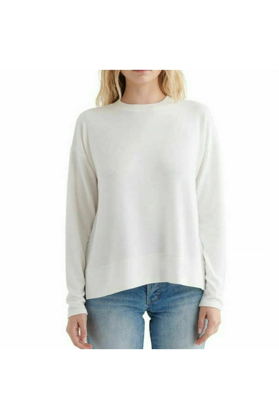 Ultra Soft Cloud Jersey Wrinkle Free Sweatshirt Top (XL, Marsmallow)