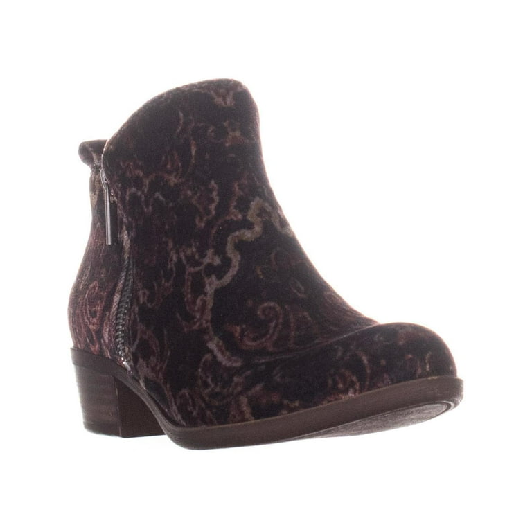 Womens Lucky Brand Basel Side Zip Ankle Boots Black Walmart