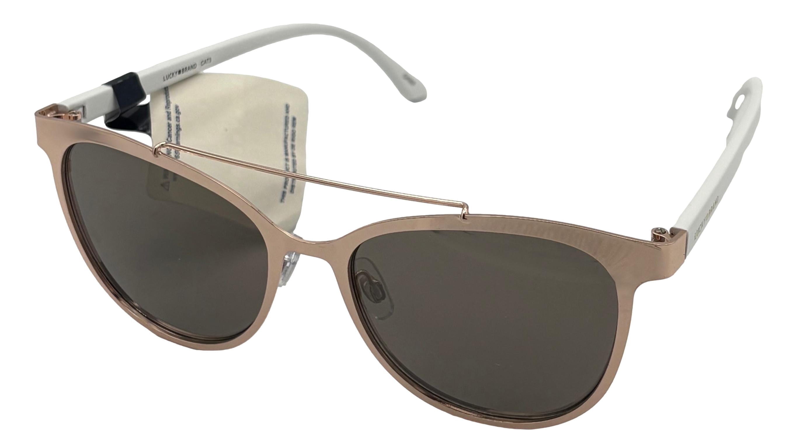 Lucky Brand Cat Eye Sunglasses Womens Beige Brown Lens Boho Coastal Summer Lucky Brand Cat-Eye Sunglasses for Women | Walmart - Walmart.com main image 4