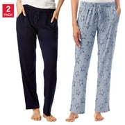 Lucky Brand Women's 2-Pack Lightweight Ultra Soft Star Print Relaxed Fit Lounge Pj Pants