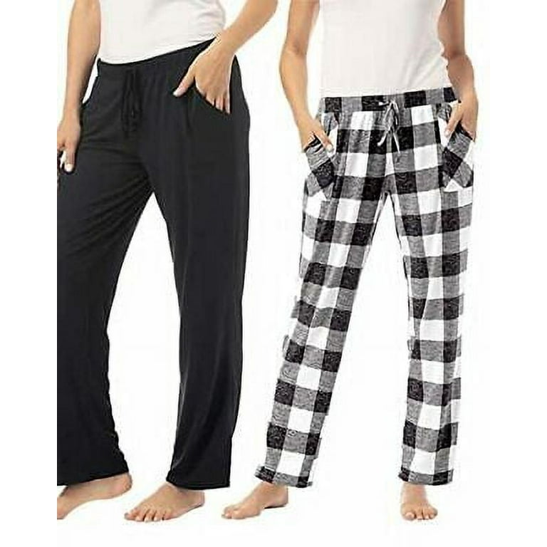 Lucky Brand Women's 2 Pack Straight Leg Lounge Pant with Drawstrings X-Small  